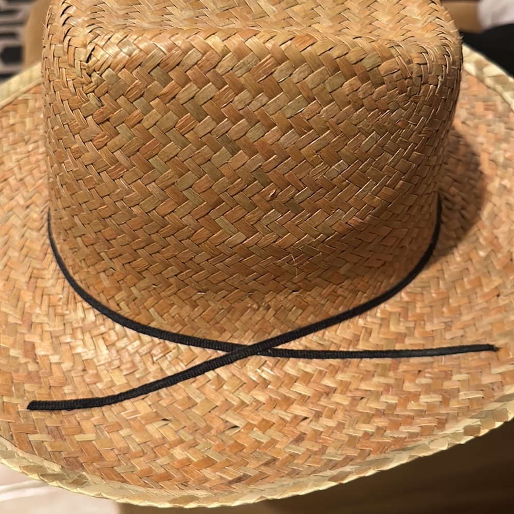 ⚜️GUC western cowboy straw hat approximately 7”x8 1/2” - does have some stretch - Picture 3 of 6